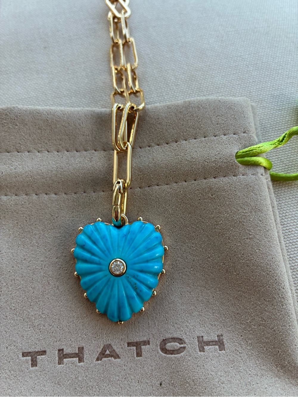 Thatch Malene Howlite Heart Clip Necklace - Picture 7 of 9